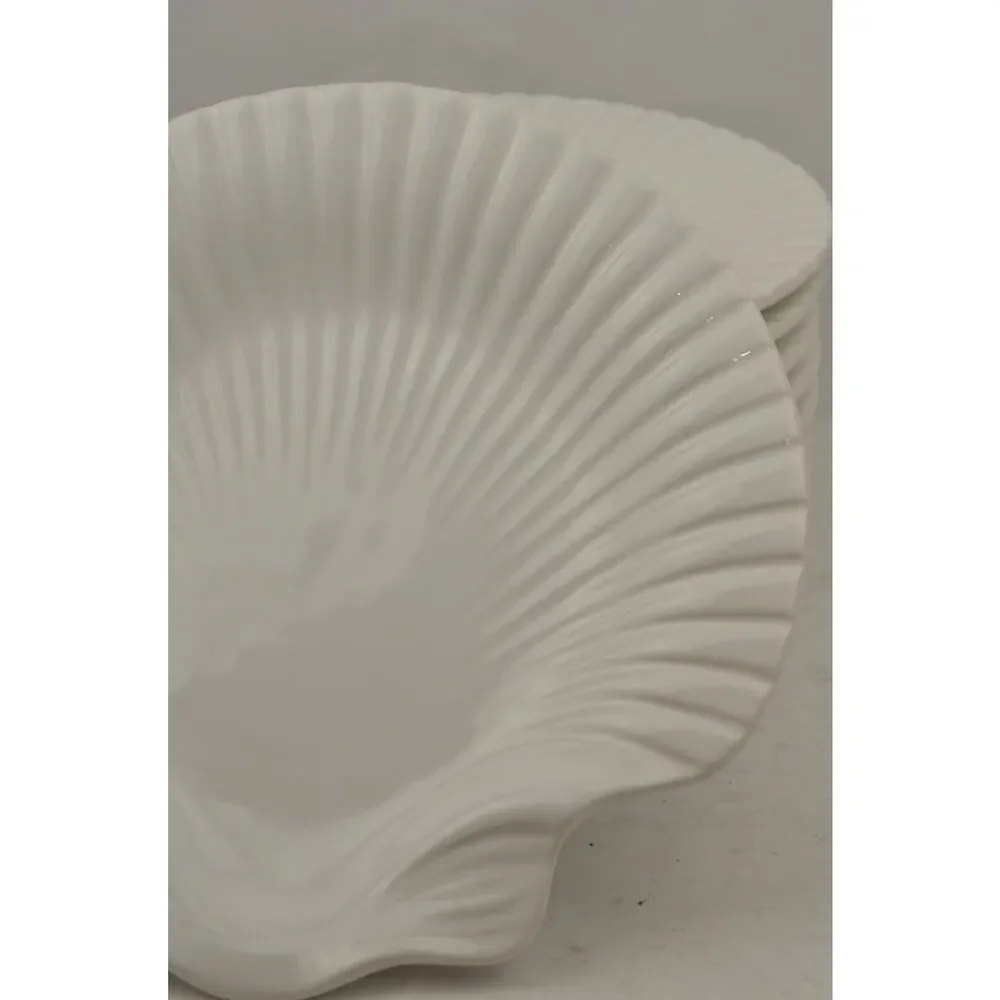 Sea La Table Portugal White Seashell Scallop Dinner Plates 10